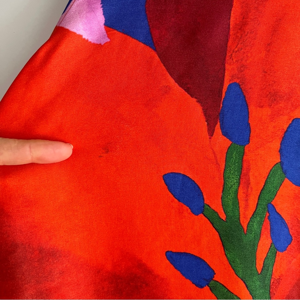 FARM Rio x Anthropologie Floral Halter Maxi Dress Size XL NWT in Tropical Red - Picture 13 of 16